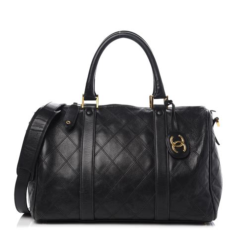 chanel black duffel purse|Chanel duffle bag price.